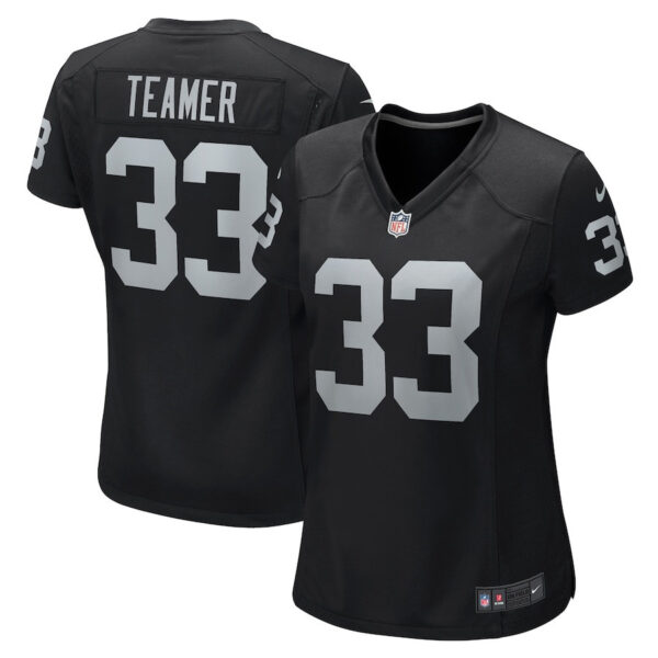 Roderic Teamer 33 Las Vegas Raiders Women Game Jersey - Black
