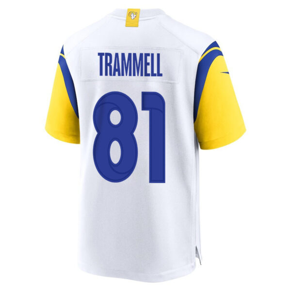 Austin Trammell 81 Los Angeles Rams 2023 Playoffs Patch Game Men Jersey - White