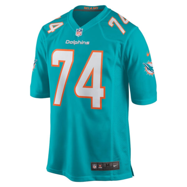 Liam Eichenberg 74 Miami Dolphins Men Game Jersey - Aqua