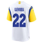 Michael Ojemudia 22 Los Angeles Rams 2023 Playoffs Patch Game Men Jersey - White