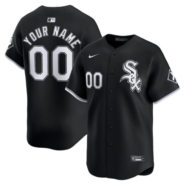 Chicago White Sox Alternate Limited Custom Men Jersey - Black