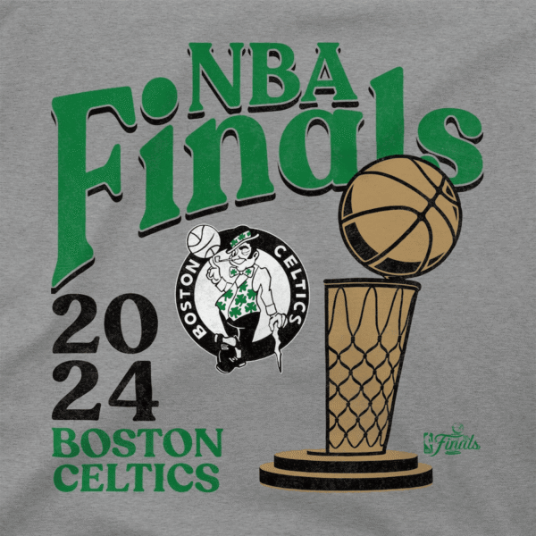 Boston Celtics Stadium Essentials Unisex 2024 NBA Finals Revolution T-Shirt - Heather Gray