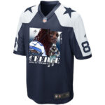 CeeDee Lamb 88 Dallas Cowboys Signed Glass Alternate Game Men Jersey - Navy