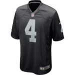 Derek Carr 4 Las Vegas Raiders YOUTH Team Color Game Jersey - Black