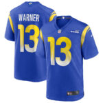 Kurt Warner 13 Los Angeles Rams Men Game Retired Jersey - Royal