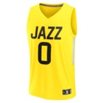 Taylor Hendricks Utah Jazz Fanatics  Fast Break Replica Jersey - Icon Edition - Yellow