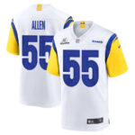 Brian Allen 55 Los Angeles Rams 2023 Playoffs Patch Game Men Jersey - White