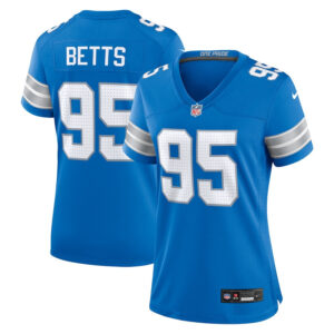 Mathieu Betts 95 Detroit Lions Women's Game Jersey - Blue