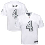 Derek Carr 4 Las Vegas Raiders YOUTH Color Rush Game Jersey - White