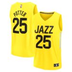 Micah Potter Utah Jazz Fanatics Fast Break Player Jersey - Icon Edition - Yellow