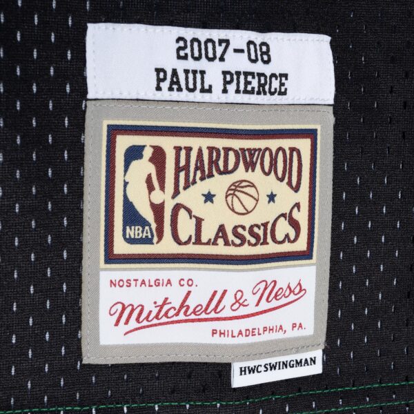 Paul Pierce Boston Celtics Mitchell & Ness Hardwood Classics 2007/08 Split Swingman Jersey - Black/Kelly Green