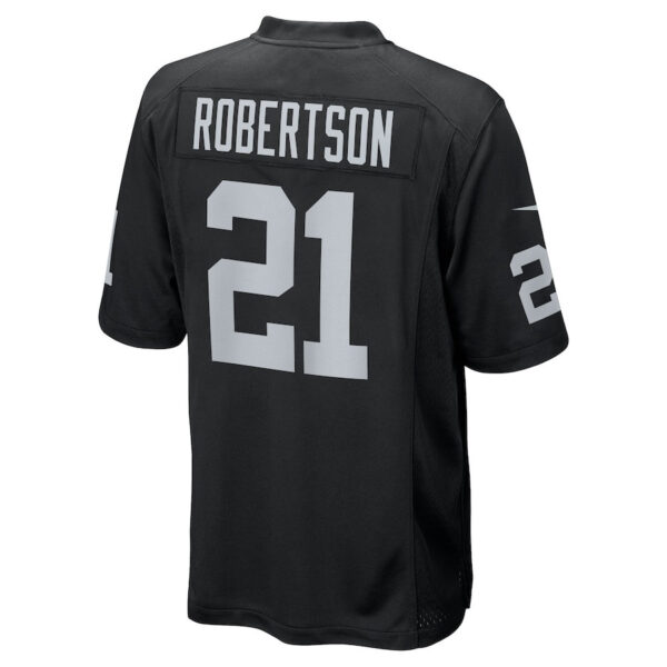 Amik Robertson 21 Las Vegas Raiders Men Team Game Jersey - Black