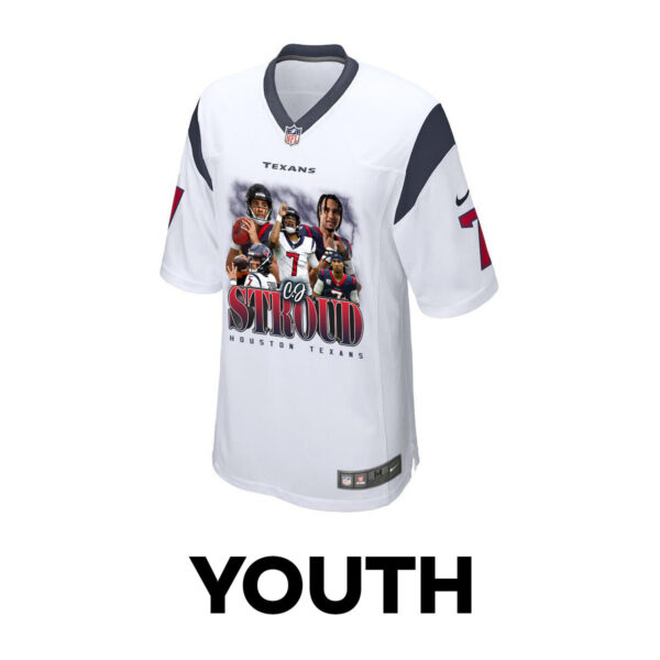 C.J. Stroud 7 Houston Texans The Chosen One Game YOUTH Jersey - White