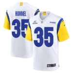 Jacob Hummel 35 Los Angeles Rams 2023 Playoffs Patch Game Men Jersey - White