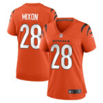 Joe Mixon 28 Cincinnati Bengals Women Game Jersey - Orange