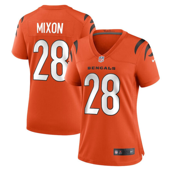 Joe Mixon 28 Cincinnati Bengals Women Game Jersey - Orange