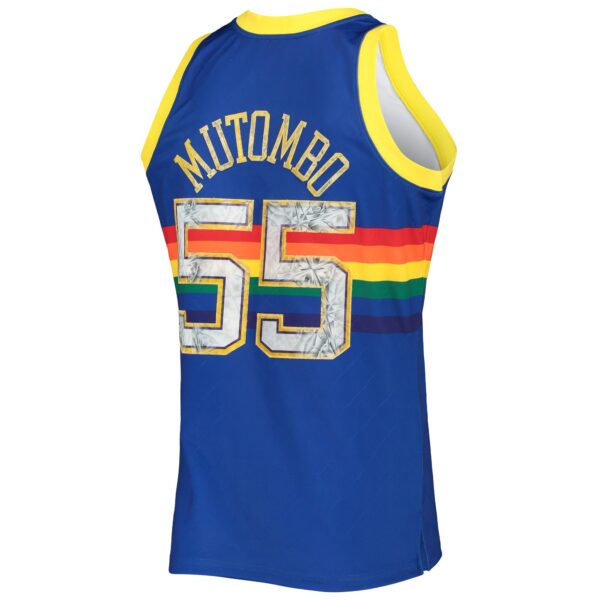 Dikembe Mutombo Denver Nuggets Mitchell & Ness 1996/97 Hardwood Classics NBA 75th Anniversary Diamond Swingman Jersey - Royal