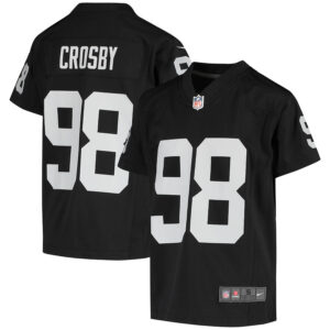 Maxx Crosby 98 Las Vegas Raiders YOUTH Game Jersey - Black