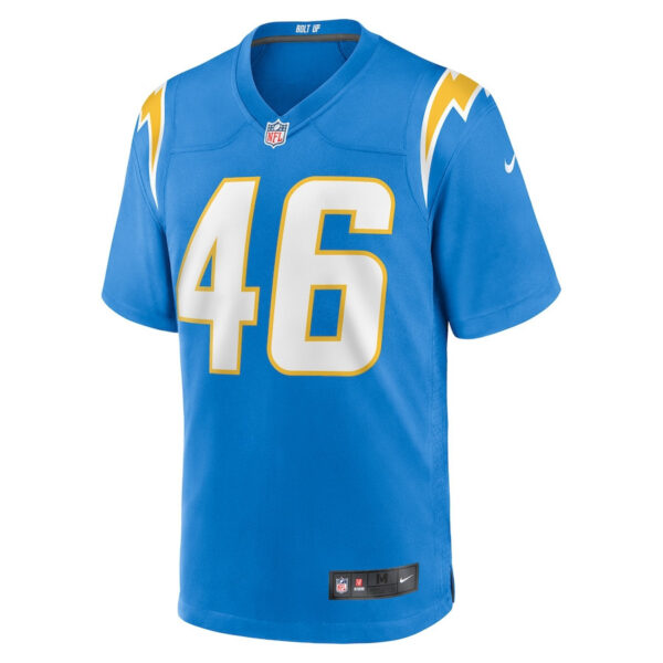 Zander Horvath 46 Los Angeles Chargers Game Men Jersey - Powder Blue