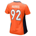 Jonathan Harris 92 Denver Broncos Women Game Jersey - Orange