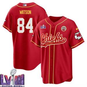 Justin Watson 84 Kansas City Chiefs Super Bowl LVIII Baseball Men Jersey - Red