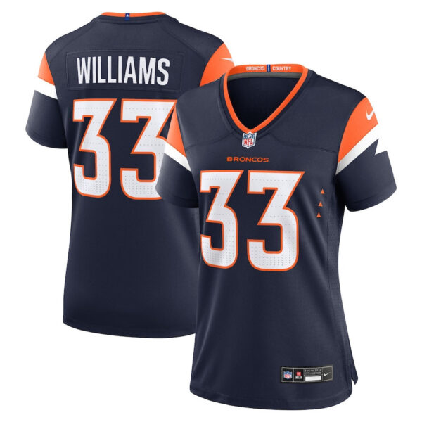 Javonte Williams 33 Denver Broncos Women Alternate Game Jersey - Navy