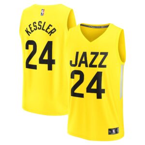 Walker Kessler Utah Jazz Fanatics Fast Break Replica Player Jersey - Icon Edition - Yellow