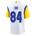 Hunter Long 84 Los Angeles Rams 2023 Playoffs Patch Game Men Jersey - White
