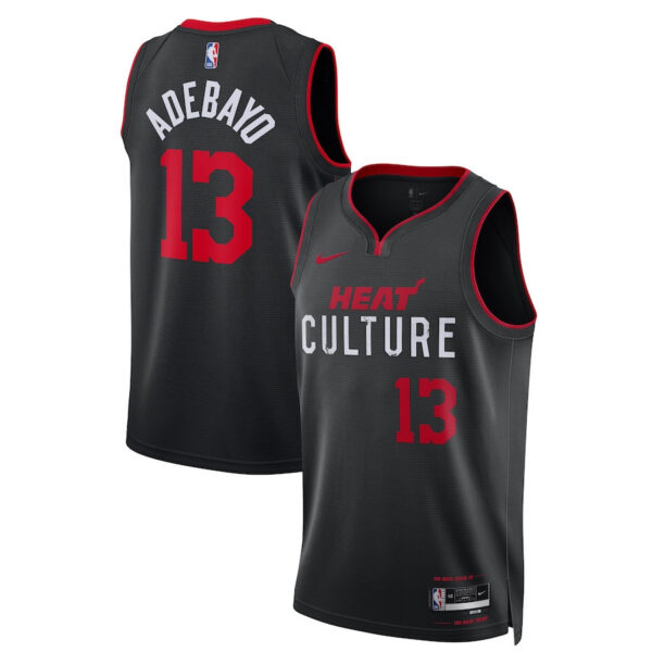 Bam Adebayo 13 Miami Heat 2023/24 Swingman Jersey - City Edition - Unisex Black