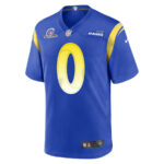 Byron Young 0 Los Angeles Rams 2023 Playoffs Patch Game Men Jersey - Royal
