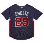 John Smoltz Atlanta Braves Mitchell & Ness Cooperstown Collection Mesh Batting Practice Jersey - Navy
