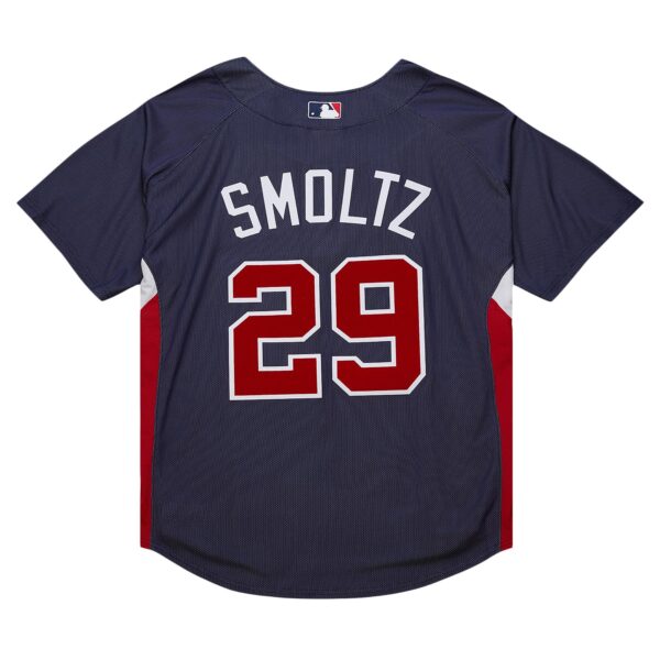 John Smoltz Atlanta Braves Mitchell & Ness Cooperstown Collection Mesh Batting Practice Jersey - Navy