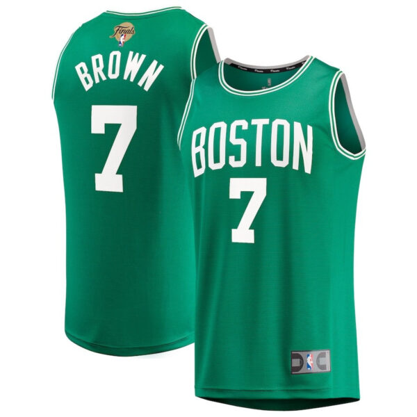 Jaylen Brown 7 Boston Celtics 2024 NBA Finals Fast Break Jersey - Icon Edition - Kelly Green