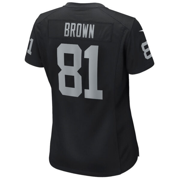 Tim Brown 81 Las Vegas Raiders Women Game Retired Jersey - Black