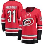 Frederik Andersen Carolina Hurricanes Fanatics Women's Alternate Breakaway Player Jersey - Red