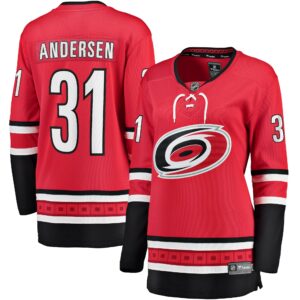 Frederik Andersen Carolina Hurricanes Fanatics Women's Alternate Breakaway Player Jersey - Red