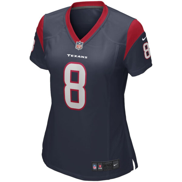 David Carr 8 Houston Texans Women Game Retired Jersey - Navy