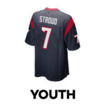 CJ Stroud 7 Houston Texans Cool Breeze Signed Game YOUTH Jersey - Navy