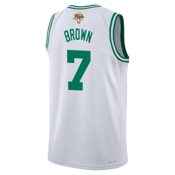 Jaylen Brown 7 Boston Celtics 2024 FINALS PATCH Swingman Jersey - Association Edition - White