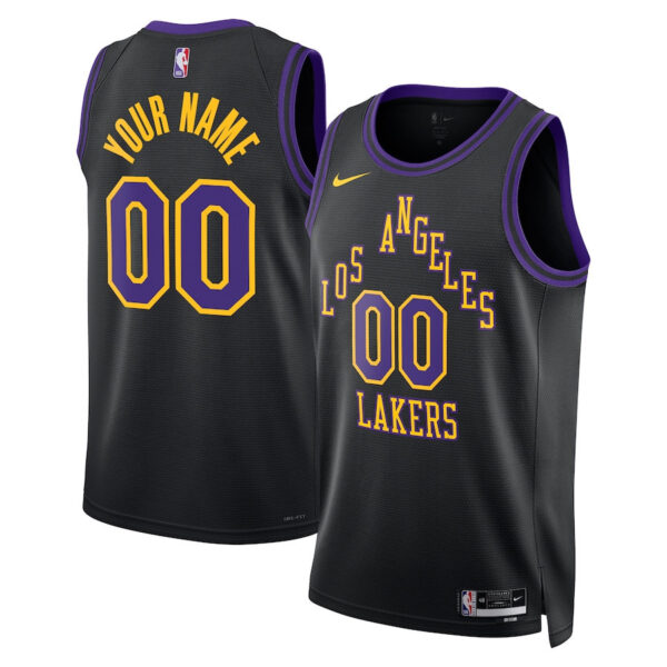 Los Angeles Lakers 2023/24 Swingman Jersey Customized - City Edition - Black