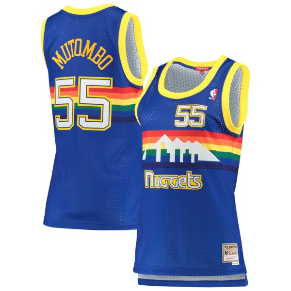 Dikembe Mutombo Denver Nuggets Mitchell & Ness Women's 1991/92 Hardwood Classics Swingman Jersey - Royal