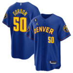 Aaron Gordon 50 Denver Nuggets Baseball Men Jersey - Blue