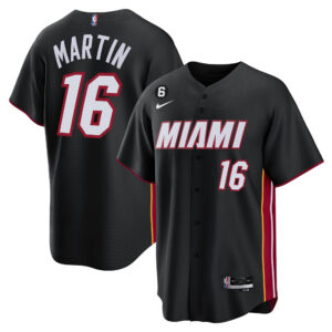 Caleb Martin 16 Miami Heat Baseball Men Jersey - Black