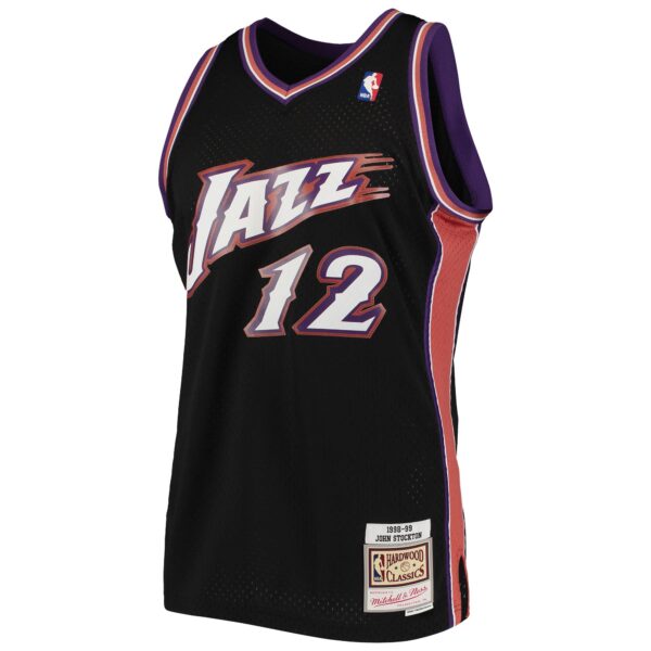 John Stockton Utah Jazz Mitchell & Ness 1998/99 Hardwood Classics Swingman Jersey - Black