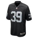 Nate Hobbs 39 Las Vegas Raiders Men Game Jersey - Black