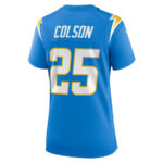 Junior Colson 25 Los Angeles Chargers Women's Game Jersey - Powder Blue