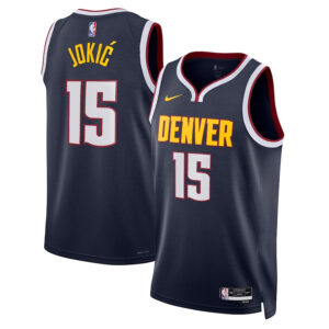 Nikola Jokić 15 Denver Nuggets Unisex Swingman Jersey - Icon Edition - Navy