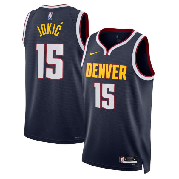 Nikola Jokić 15 Denver Nuggets Unisex Swingman Jersey - Icon Edition - Navy