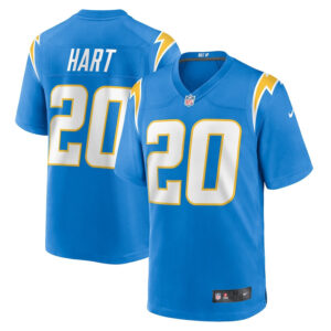 Cam Hart 20 Los Angeles Chargers Team Game Men Jersey - Powder Blue