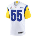 Brian Allen 55 Los Angeles Rams 2023 Playoffs Patch Game Men Jersey - White